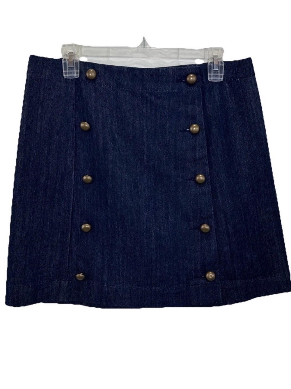 MICHAEL Michael Kors Dark Blue Denim Button-Accent Mini Skirt